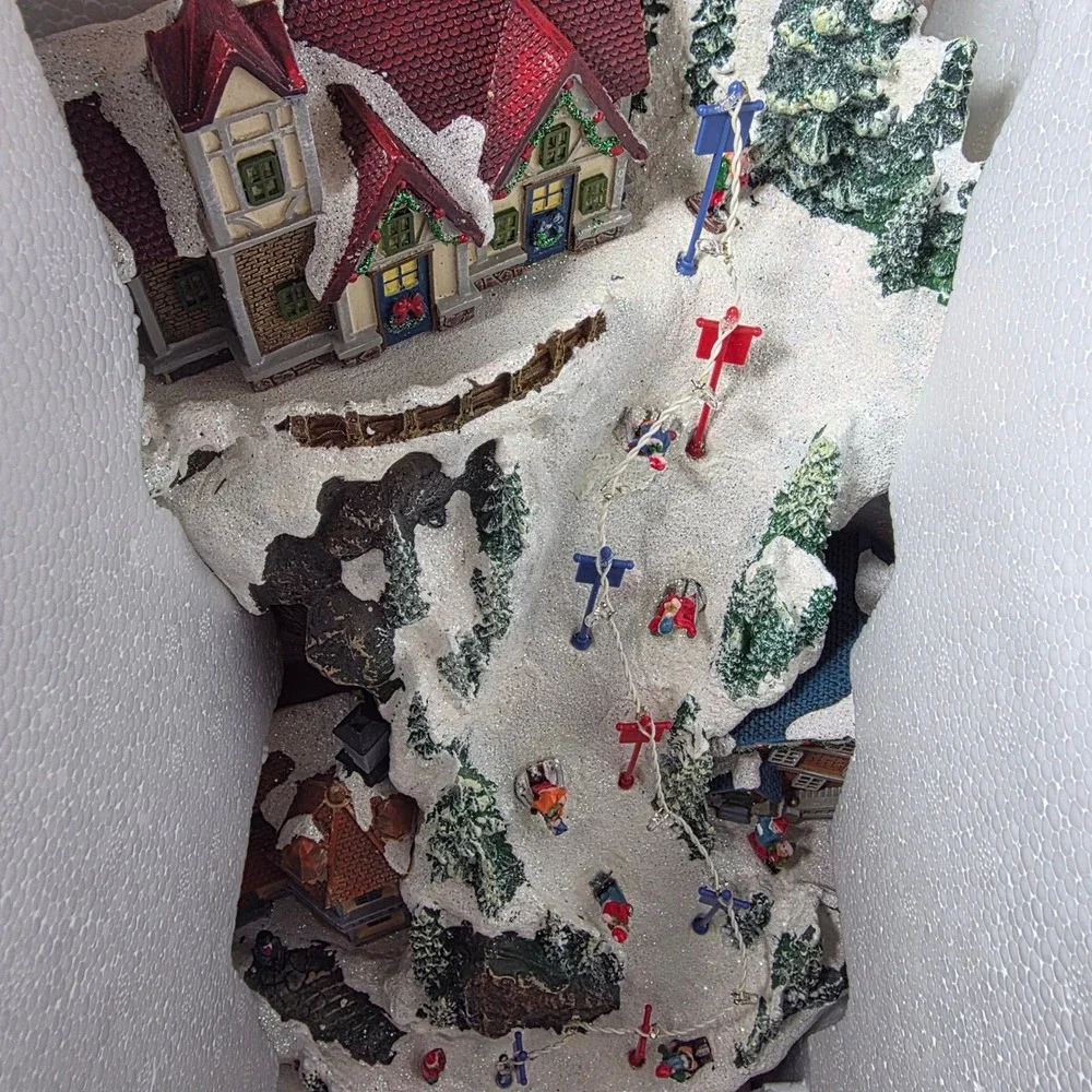 Animated LED Ski Village Music 8 Holiday Songs Christmas Decor Large 12